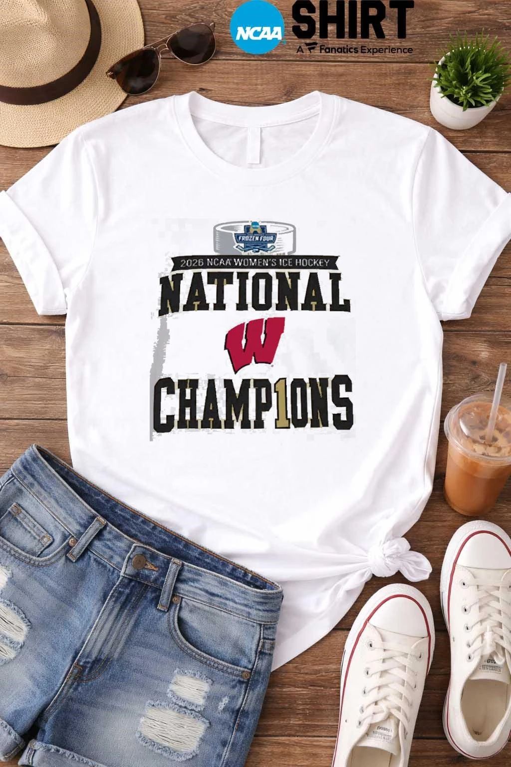 Wisconsin Badgers Women’s Ice Hockey 2026 National Champions Locker Room T-Shirt Wisconsin Badgers