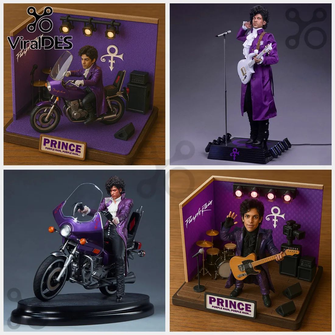 Prince Purple Rain Diorama Desktop Figurine