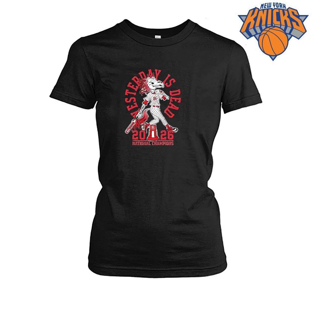 Oklahoma Sooners Baseball Skeleton Horse 2026 National Champions Shirt