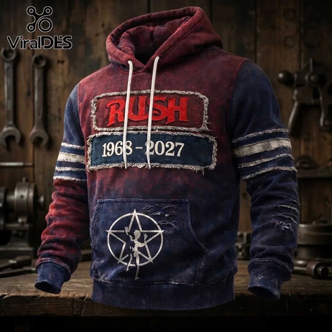 Rush 1968-2027 Starman Pullover Hoodie