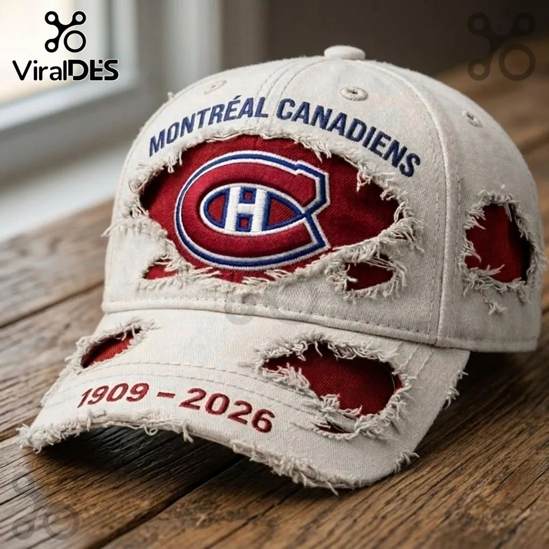 Montreal Canadiens 1909-2026 Distressed Baseball Cap
