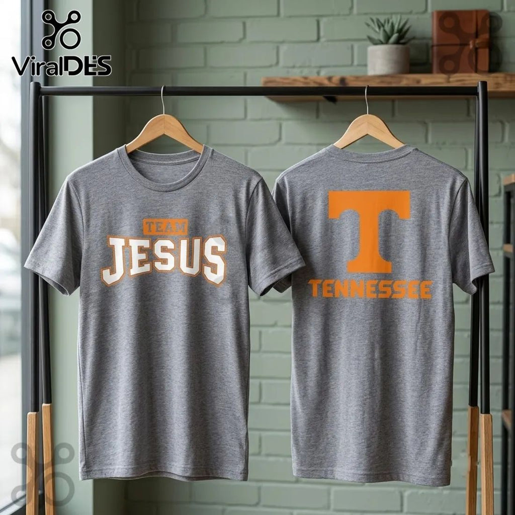 Tennessee Volunteers Team Jesus Heather Gray Shirt