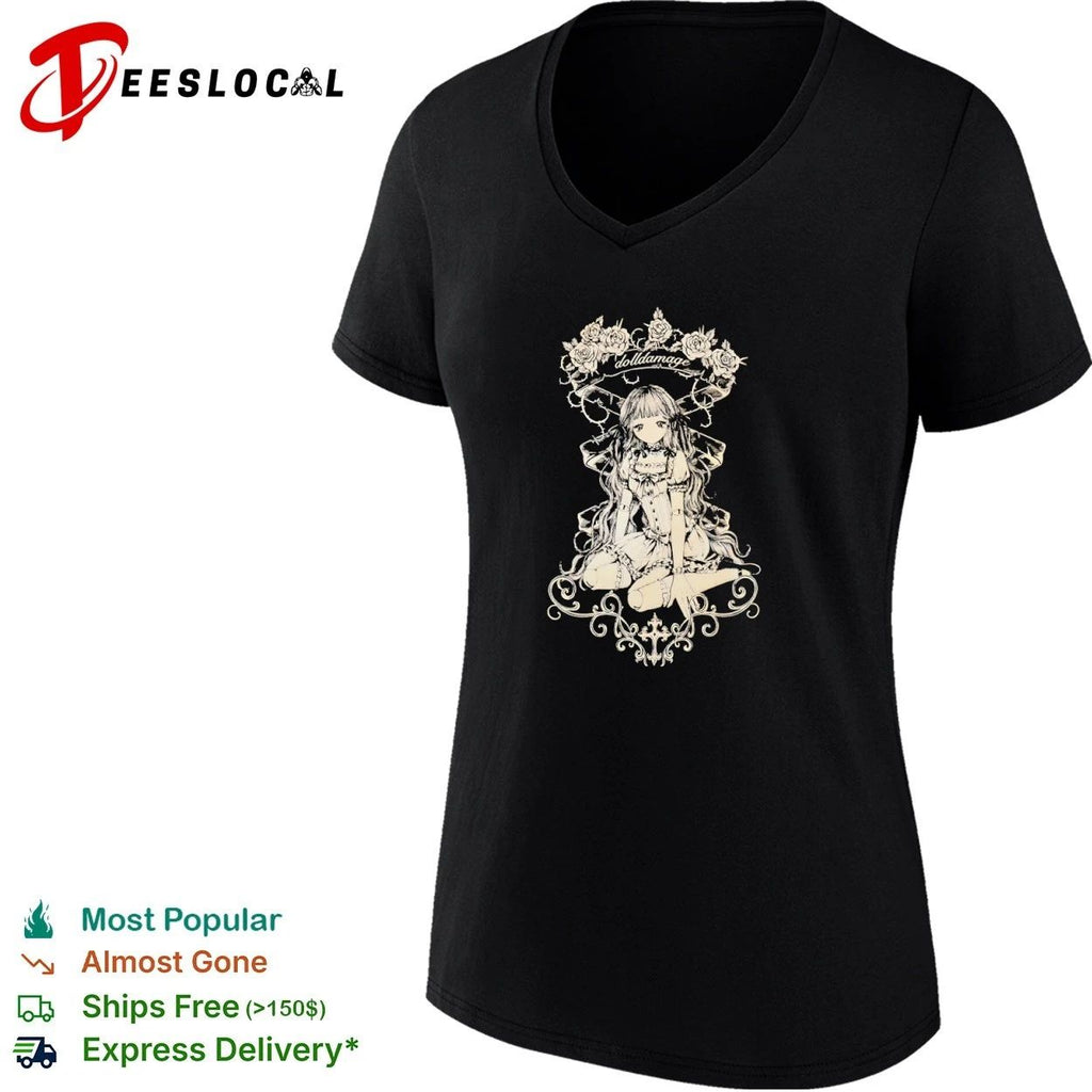 Dolldamage Gothic Lolita Doll with Roses T-shirt