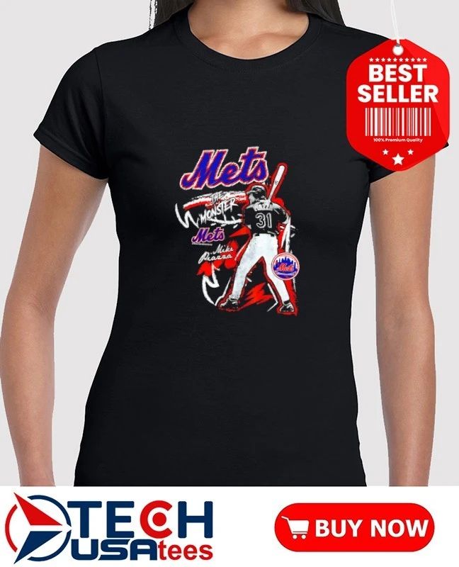 Mike Piazza New York Mets chalked up player shirt