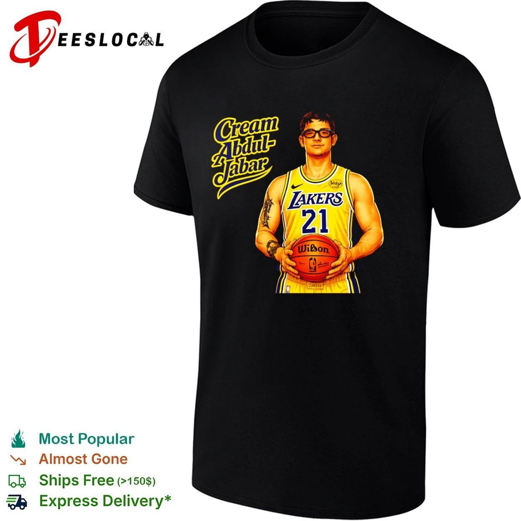 Cream Abdul-Jabar Los Angeles Lakers 21 T-shirt