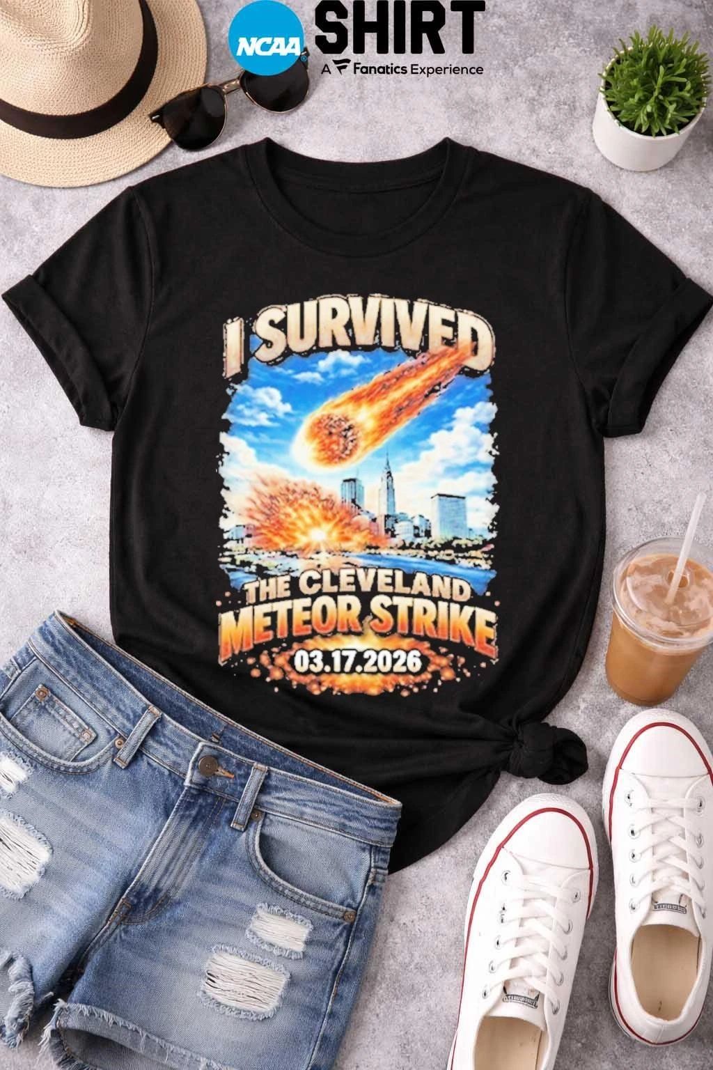 I Survived The Cleveland Meteor Strike 03 17 2026 T-shirt
