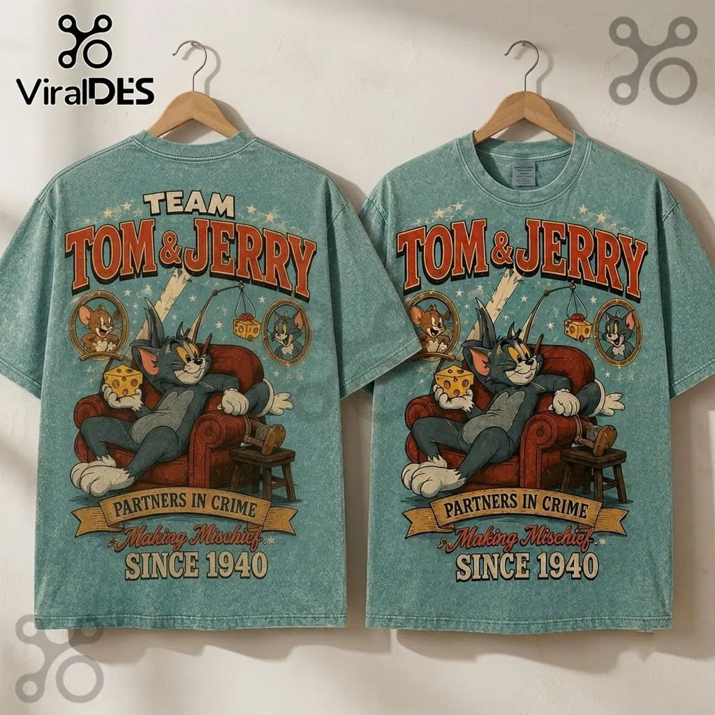 Tom and Jerry 1940 Partners in Crime T-Shirt