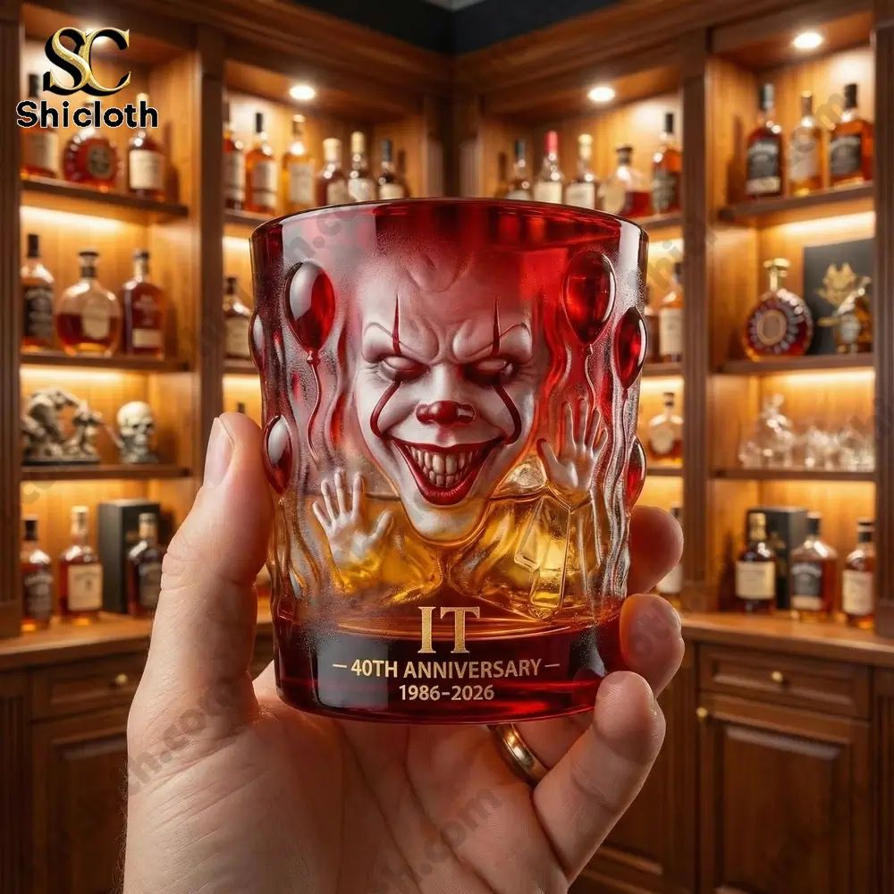 IT Pennywise 40th Anniversary Collector Whiskey Glass