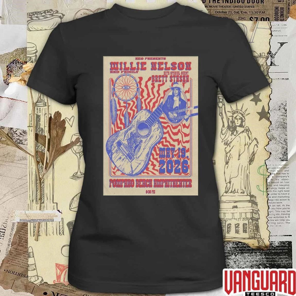 Willie Nelson May 19 2026 Pompano Beach Amphitheater FL Poster t-shirt