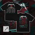 Metallica M72 World Tour 2025 2026 Principality Stadium Cardiff Wales Dragon Poster Double Sided T-Shirt