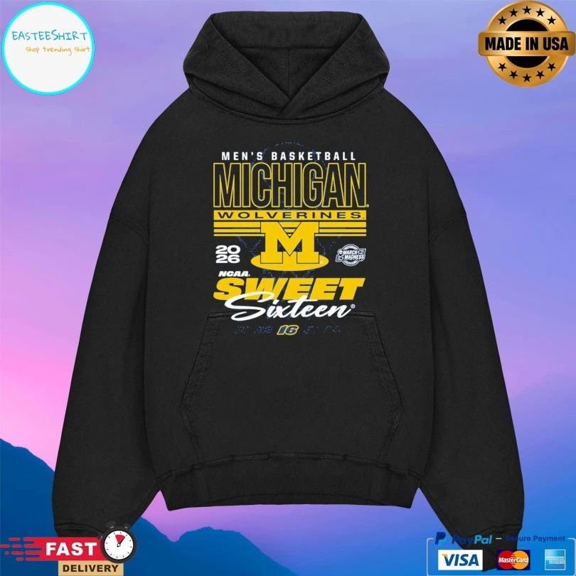 Michigan Wolverines Men’s Basketball 2026 March Madness Ncaa Sweet Sixteen T-shirt