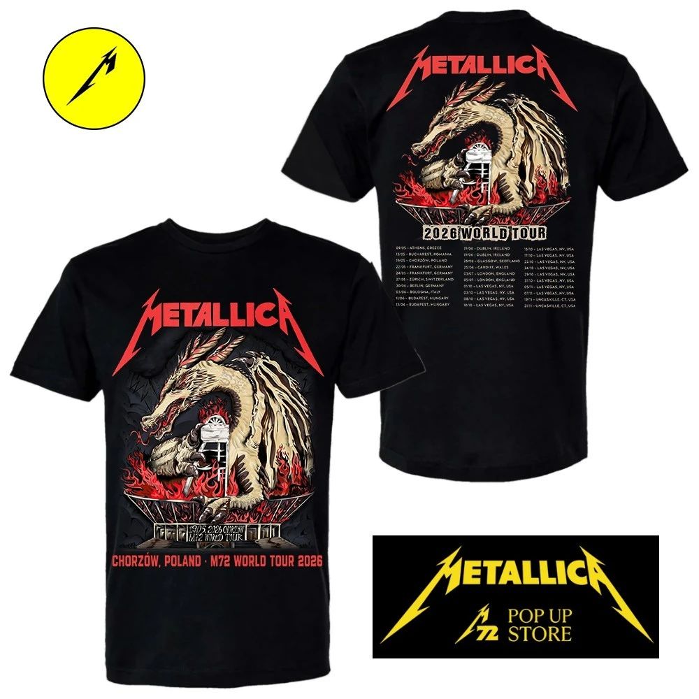 Metallica Chorzow Concert Merch M72 World Tour Limited Edition Tee