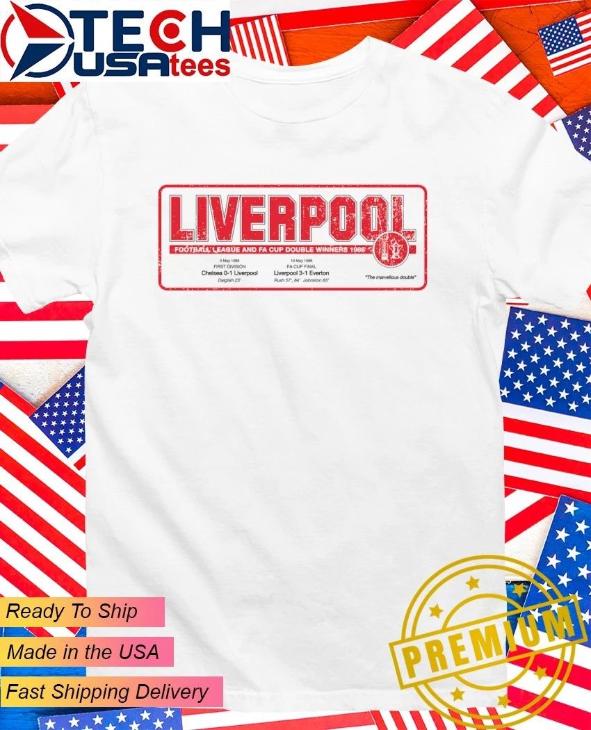 Liverpool Football League and FA Cup Double Winners 1986 shirt