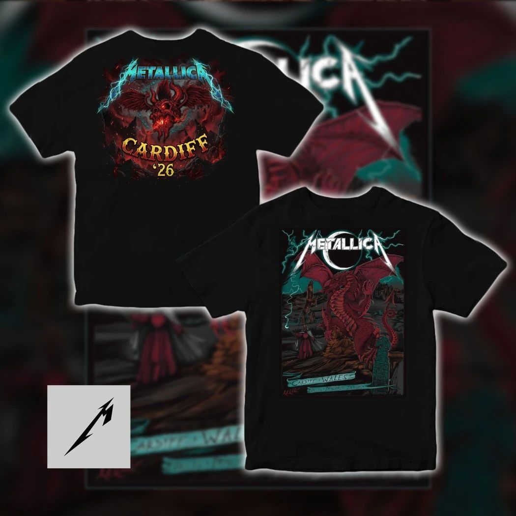 Metallica M72 Tour Cardiff 2026 Wales Dragon Tee Duchess Of Dark Pop-Up Shirt