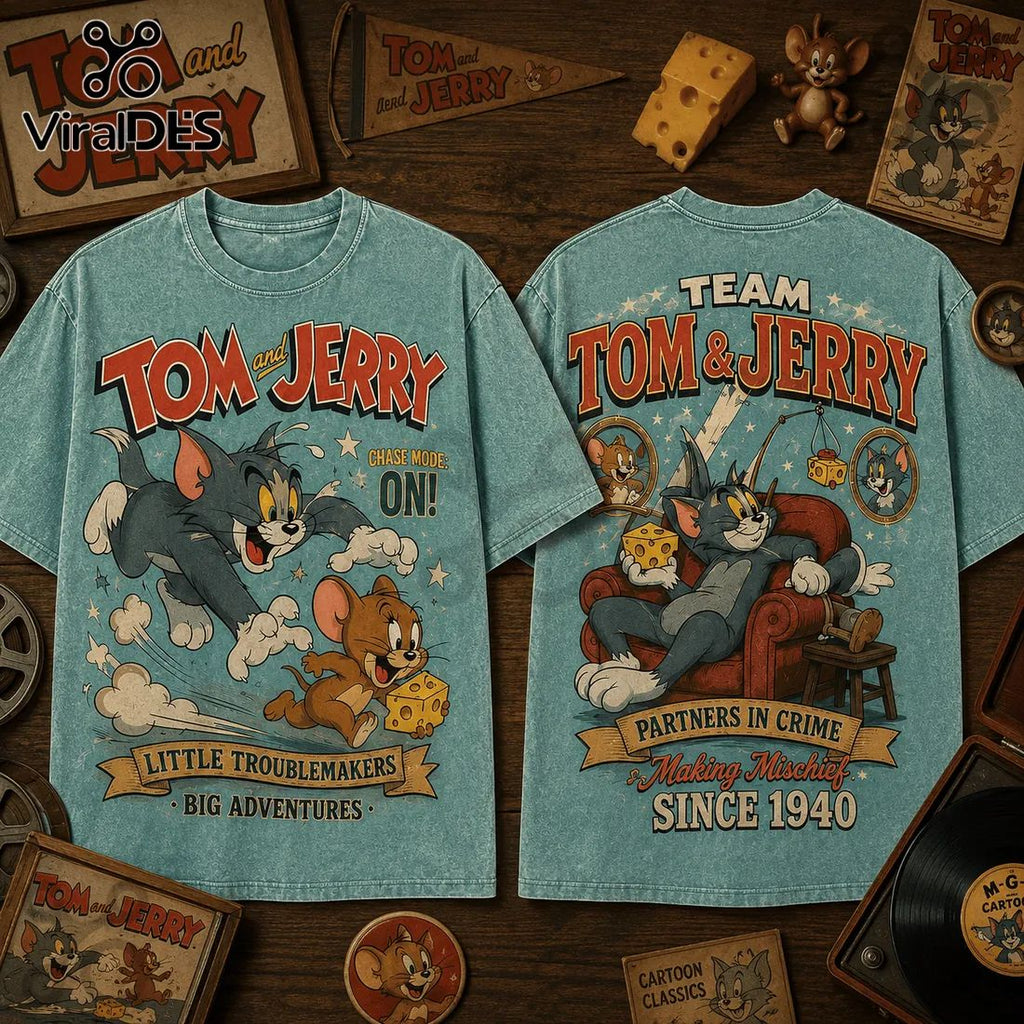 Tom and Jerry 1940 Partners in Crime T-Shirt