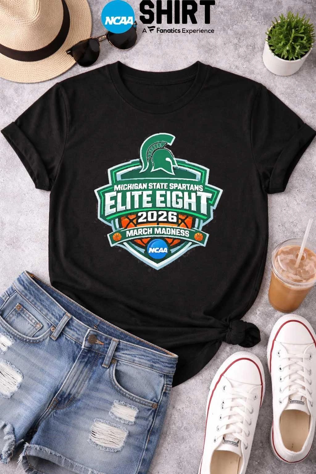 Michigan State Spartans March Madness Elite Eight 2026 NCAA Men’s Basketball T-shirt