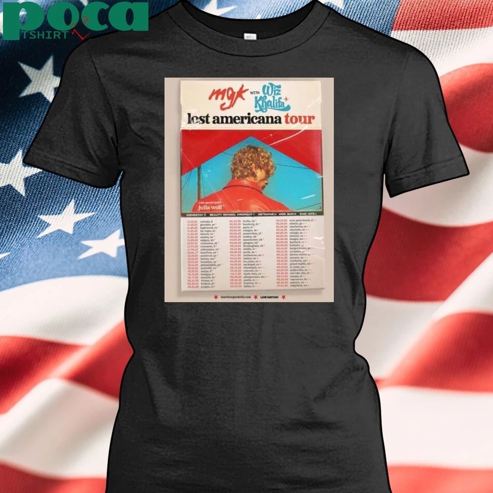 Machine Gun Kelly The Lost Americana World Tour 2026 Schedule Dates Poster T-shirt
