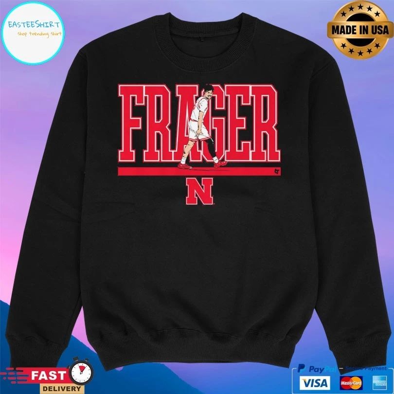Nebraska Cornhuskers Men’s Basketball Braden Frager Name Pose T-shirt