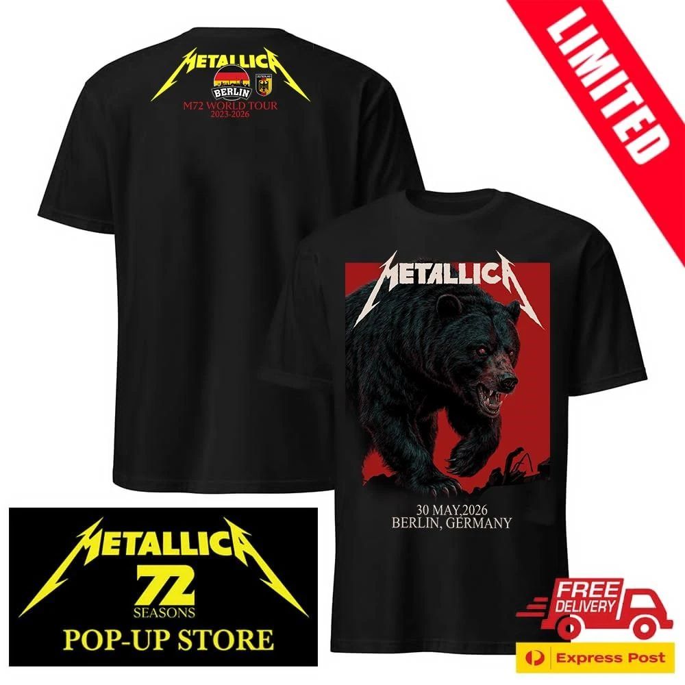 Metallica Konzert Berlin 2026 Pop-Up Shop Official T-Shirt