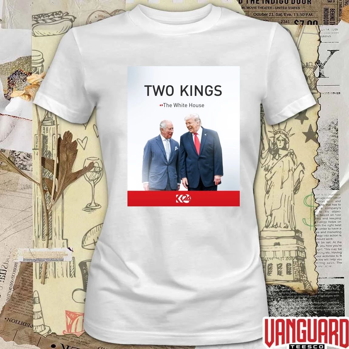 Donald Trump and King Charles III Two Kings The White House Poster t-shirt