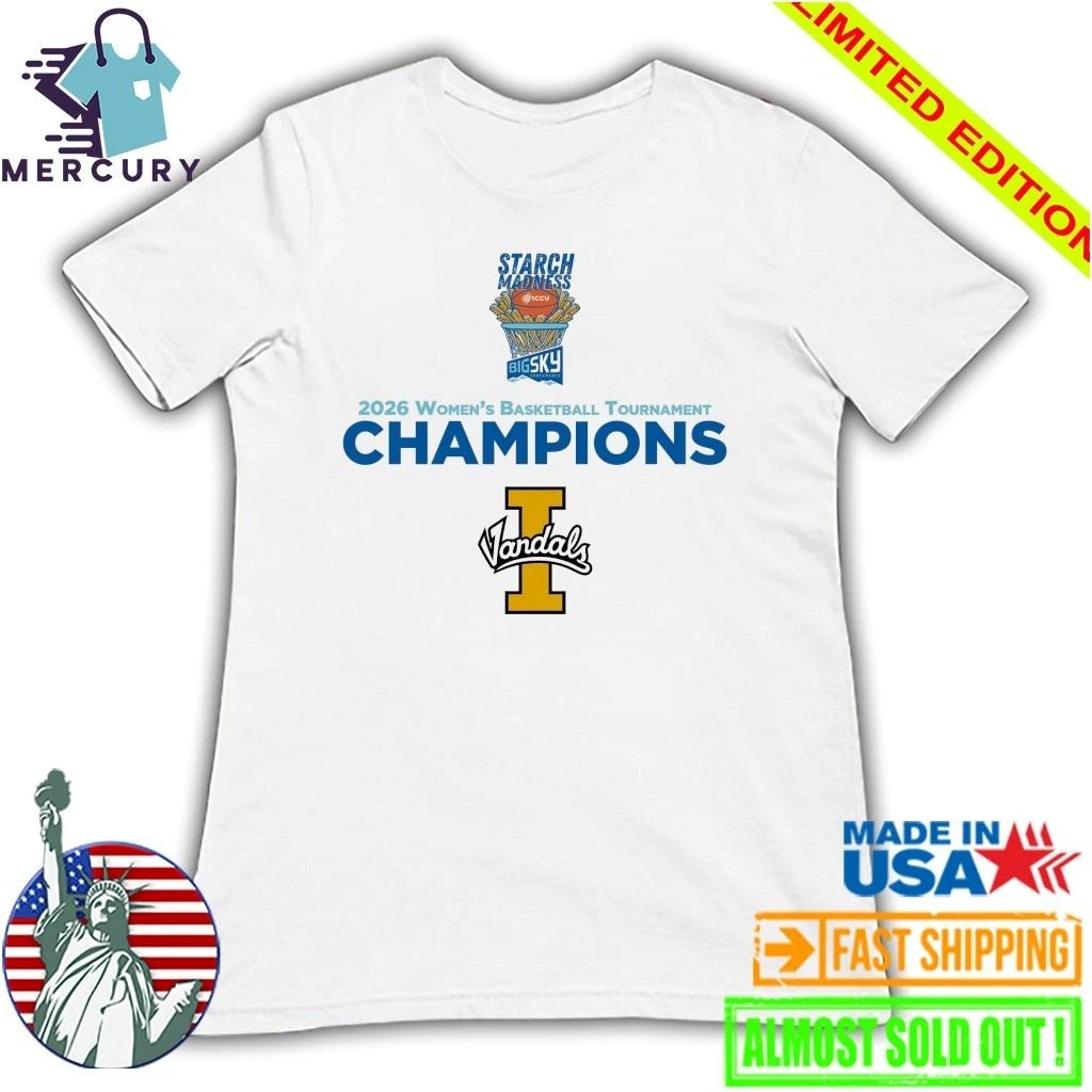 Idaho Vandals 2026 Big Sky Women’s Basketball Tournament Champions Shirt