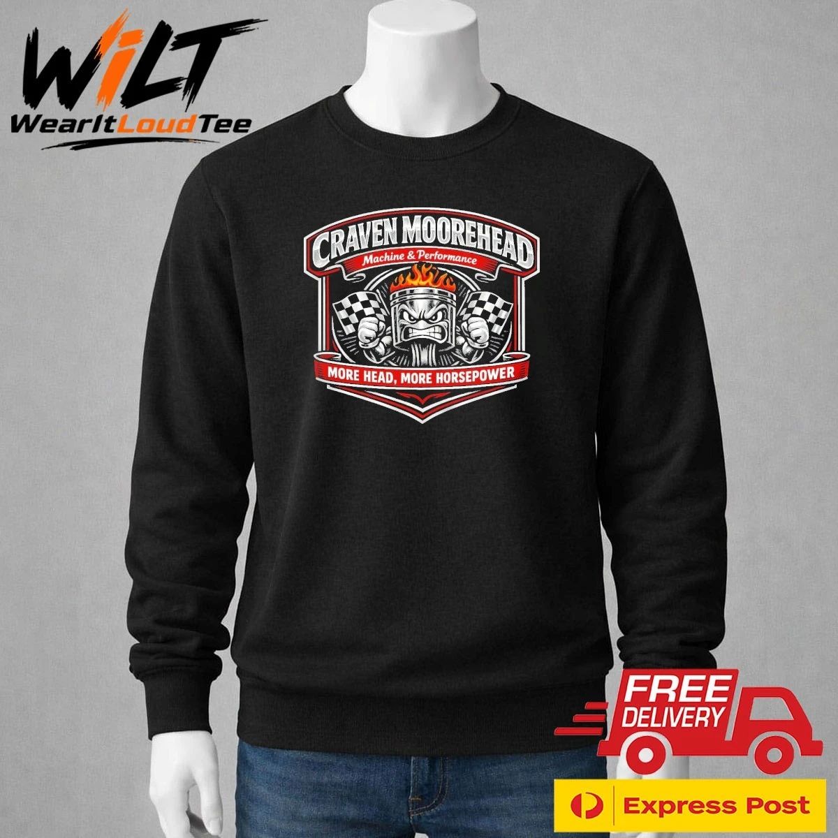 Craven Morehead Car Mechanic Machine And Performance Morehead, More Horsepower Shirt