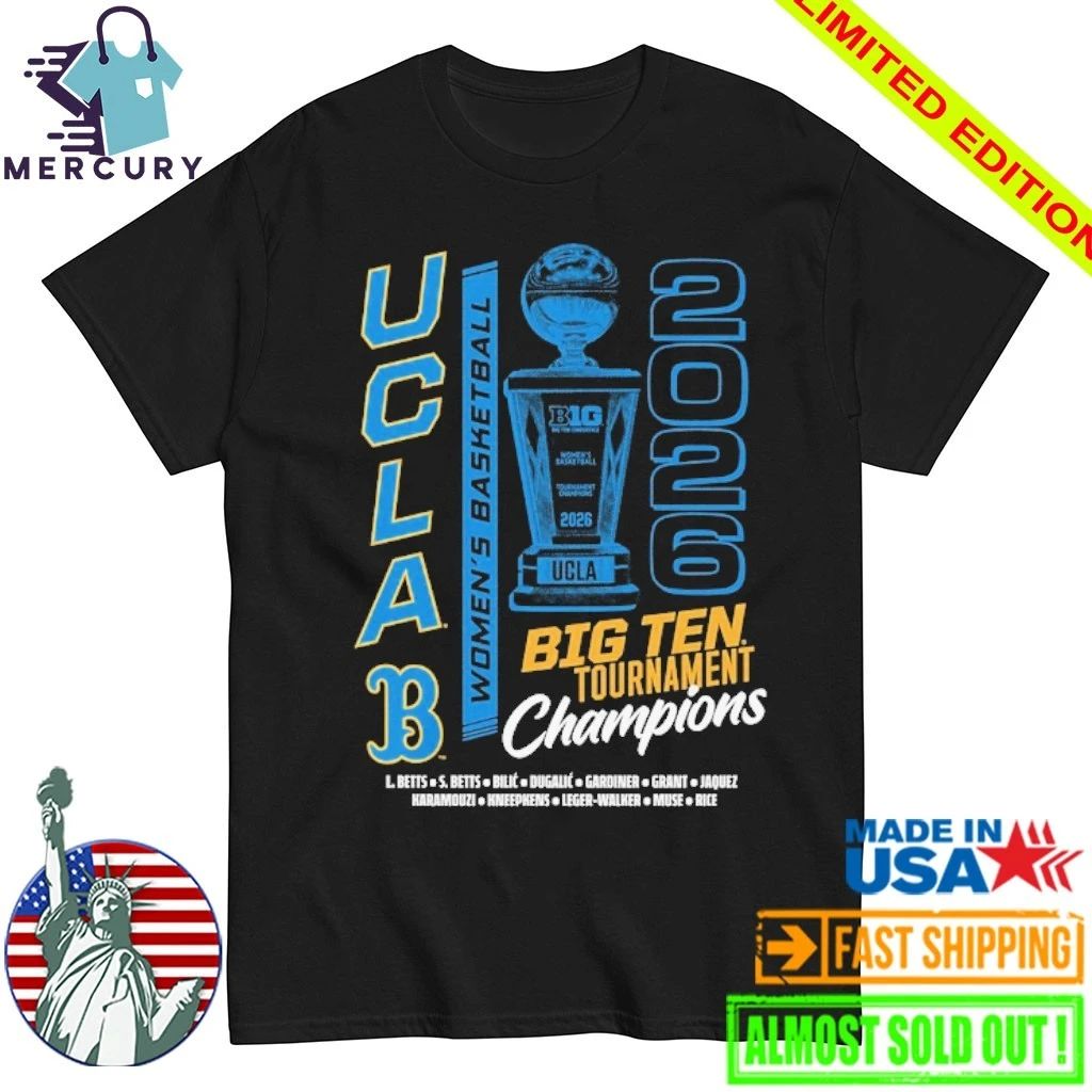 UCLA Bruins 2026 Big Ten Tournament Champions Trophy Shirt