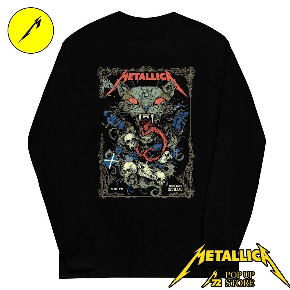 Metallica Glasgow T-Shirt Limited Edition June 25, 2026 Hampden Park Scotland – By WolfSkullJack Pop Up Shop