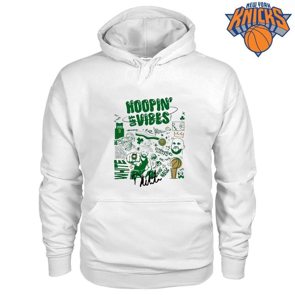Derrick White Hoop Vibes Boston Celtics Championship Chipped Tooth Ring Doodle shirt