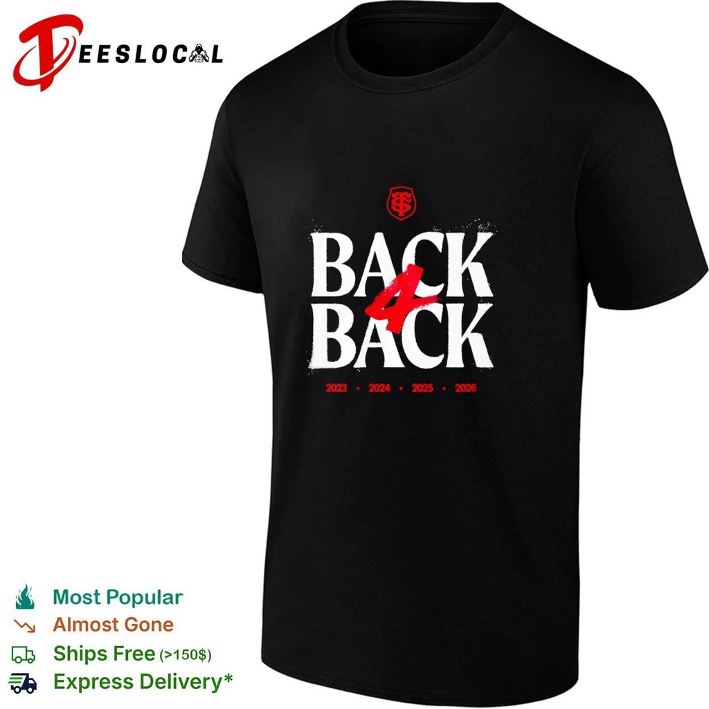 Back 4 Back 2023 2024 2025 2026 Stade Toulousain T-shirt