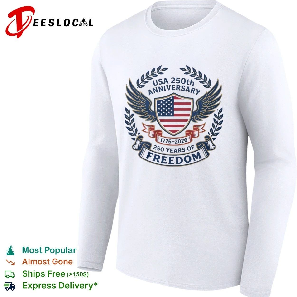 USA 250th Anniversary 1776-2026 250 Years of Freedom T-shirt