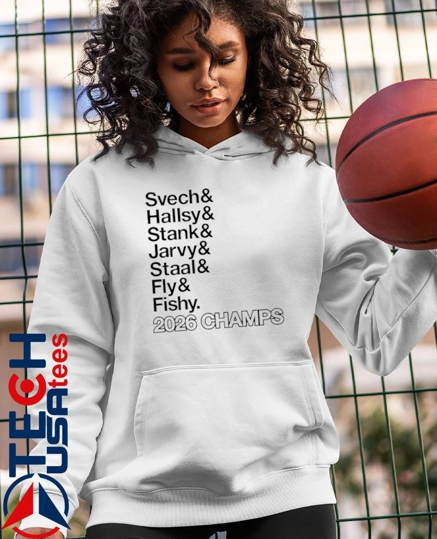 Carolina Hurricanes Hockey Ampersand 2026 Champs Svech and Hallsy and Stank and Jarvy and Staal and Fly and Fishy shirt