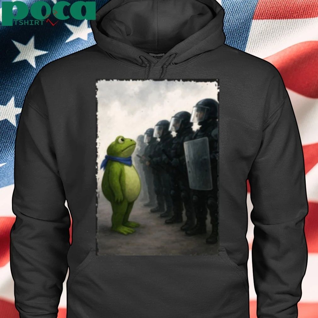 Portland Frog Frogs Against Army T-shirt