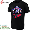 Peanuts Characters Minnesota Twins Baseball T-shirt