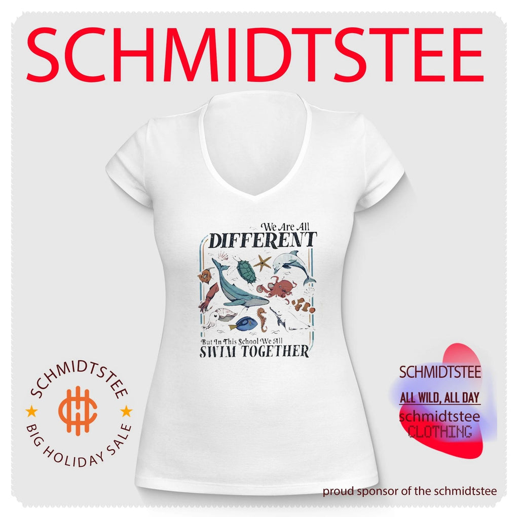 We Are All Different but in This School We All Swim Together shirt