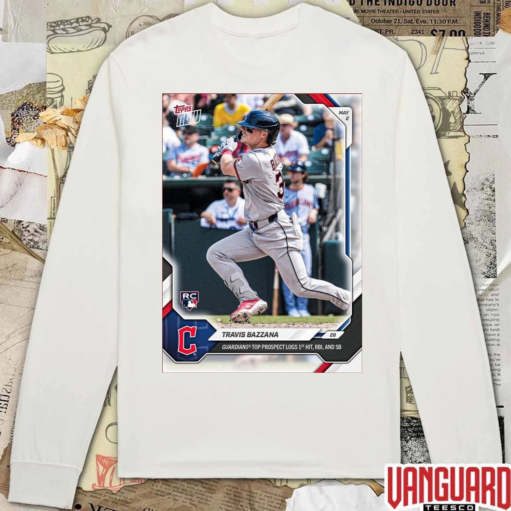 Cleveland Guardians Travis Bazzana 2026 Topps Now Poster t-shirt