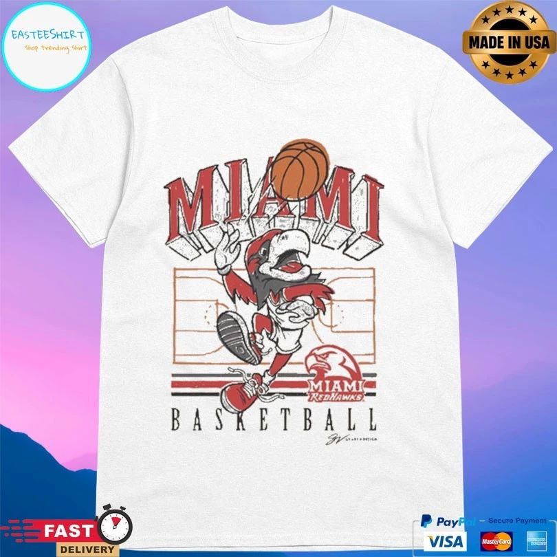Miami Redhawk Basketball Mascot Cartoon 2026 T-shirts