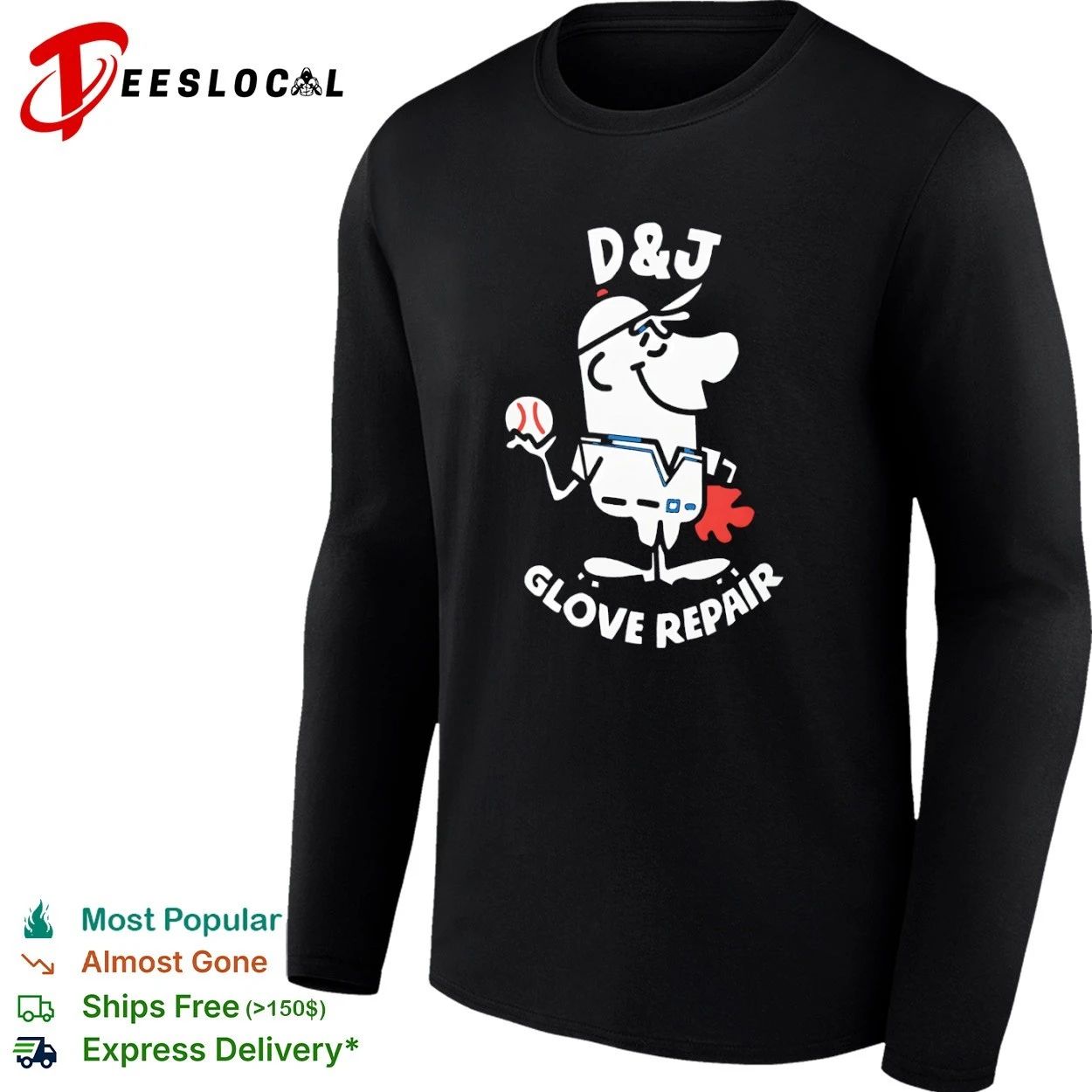 D&J Glove Repair baseball vintage sports T-shirt