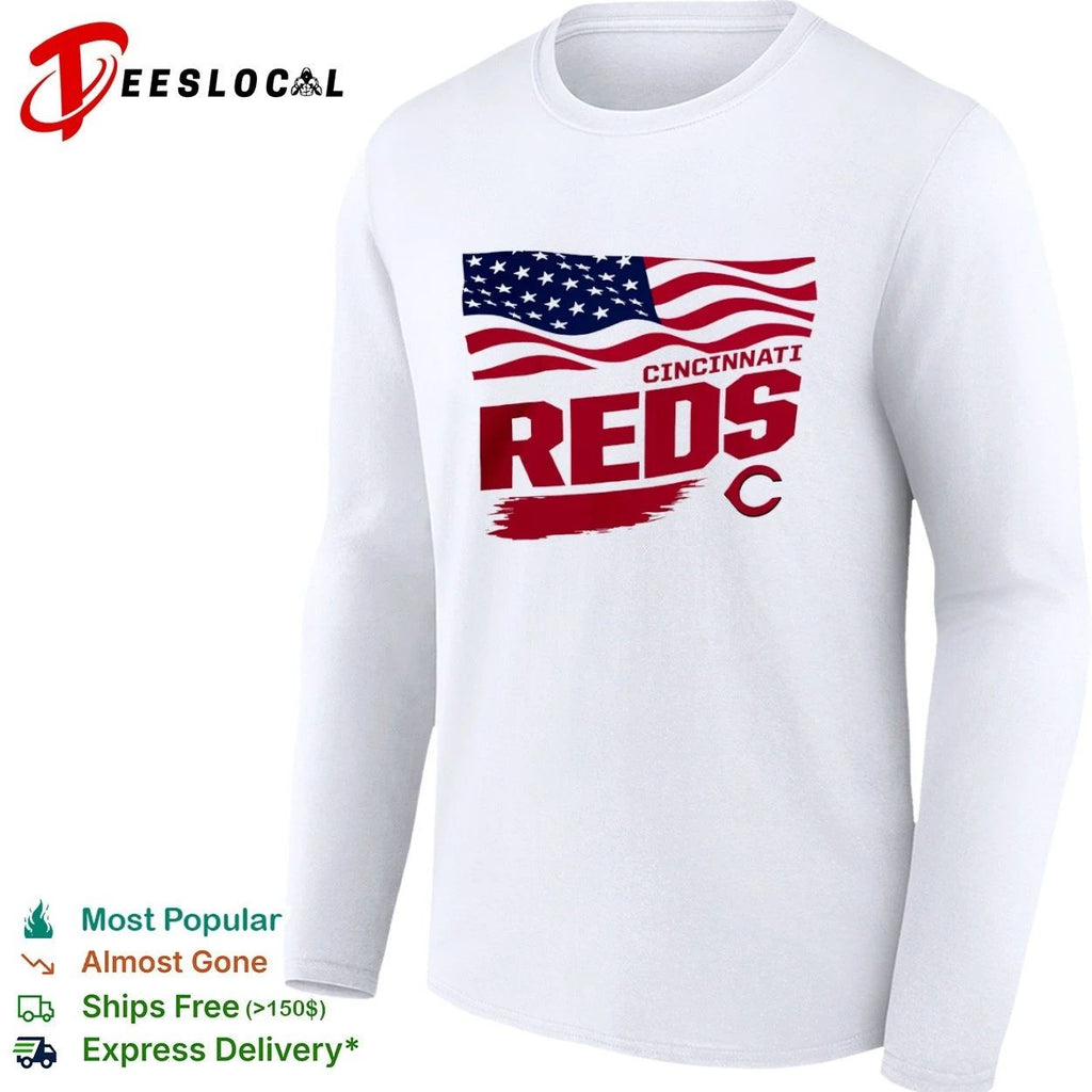 Cincinnati Reds Waving Flag Cincinnati Reds Starter T-shirt