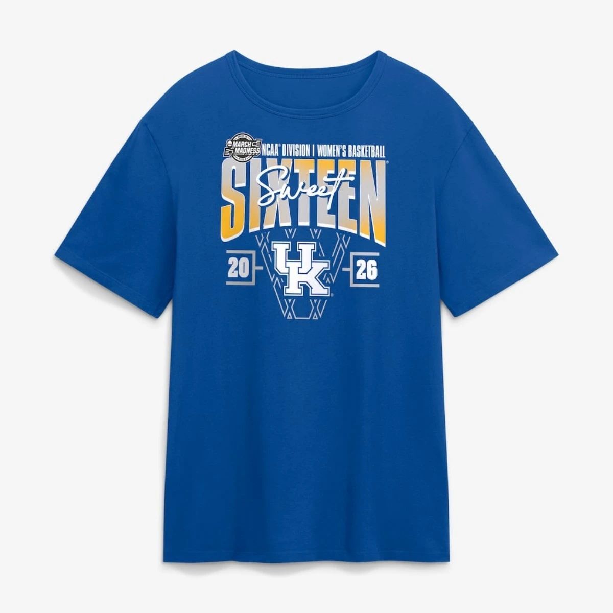 Kentucky Wildcats 2026 NCAA Women’s Basketball Tournament March Madness Sweet 16 Court Shot T-Shirt