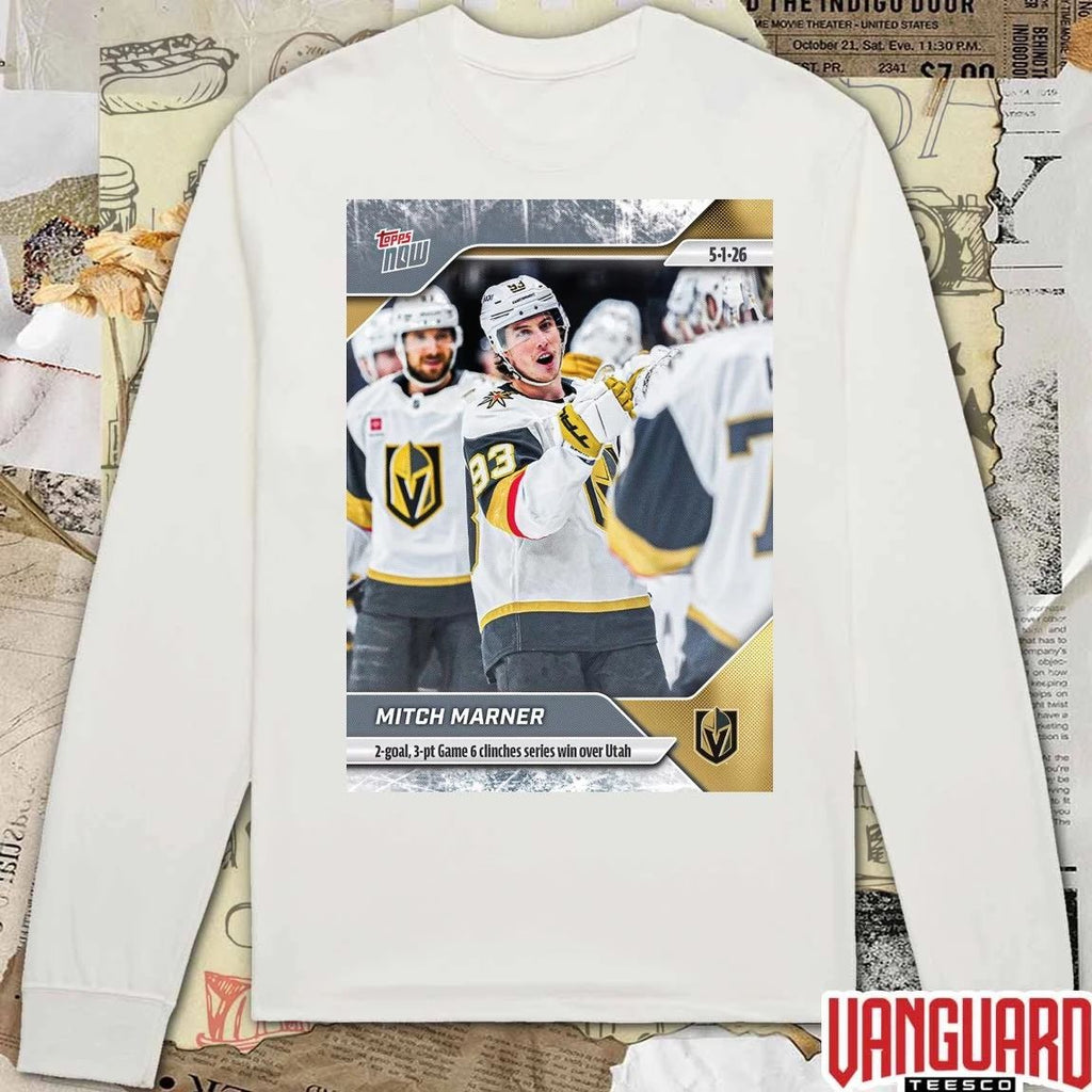 Mitch Marner 2 Goal 3 pt Game 6 Clinched Series Win Over Utah – 2026 NHL Topps NOW t-shirt