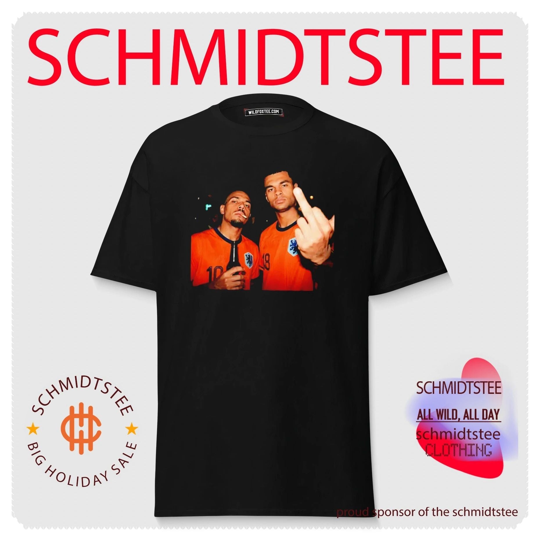 Memphis Depay and Cody Gakpo Netherlands Fc middle finger shirt