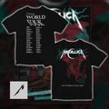 Metallica M72 World Tour 2026 Cardiff Wales Pop-Up Shop Shirt – Duchess Of Dark Red Dragon 72 Seasons Full Schedule Art Double-Sided Europe Tour Tee