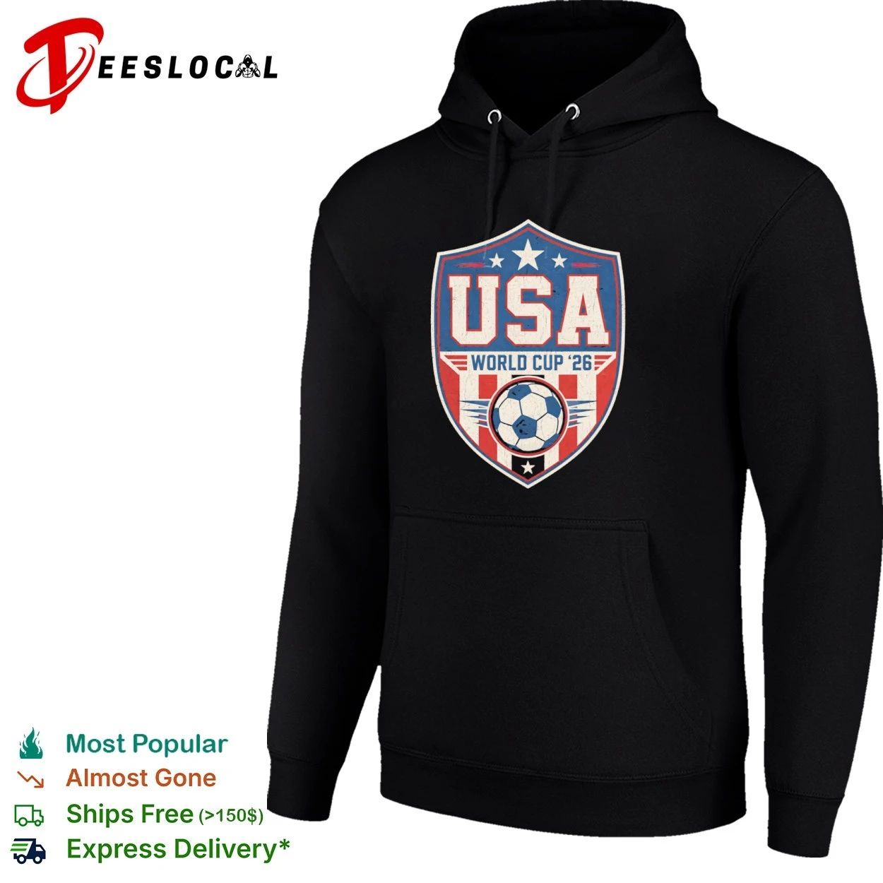 USA World Cup 26 Soccer Shield T-shirt