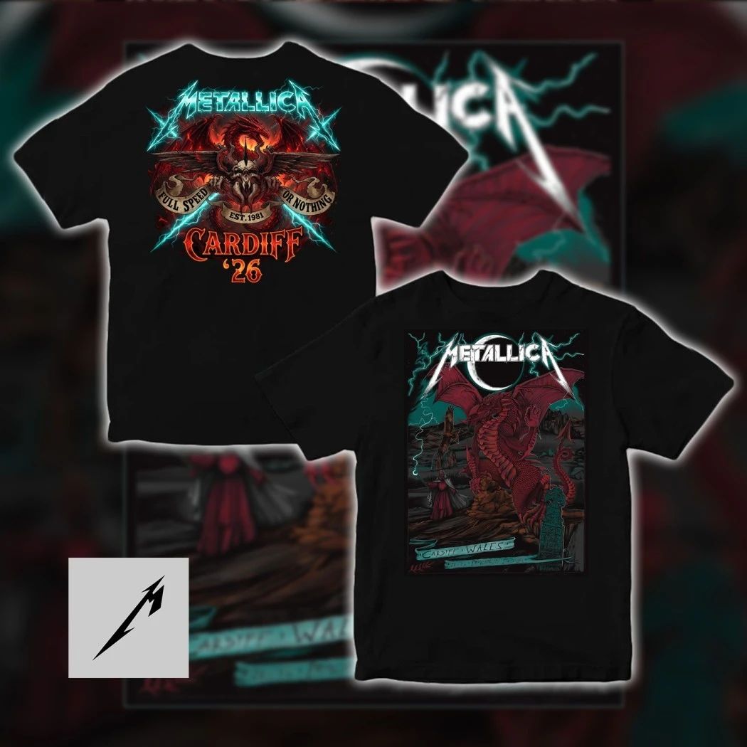 Metallica M72 Tour Cardiff 2026 T-Shirt Duchess Of Dark Dragon Pop-Up Merch
