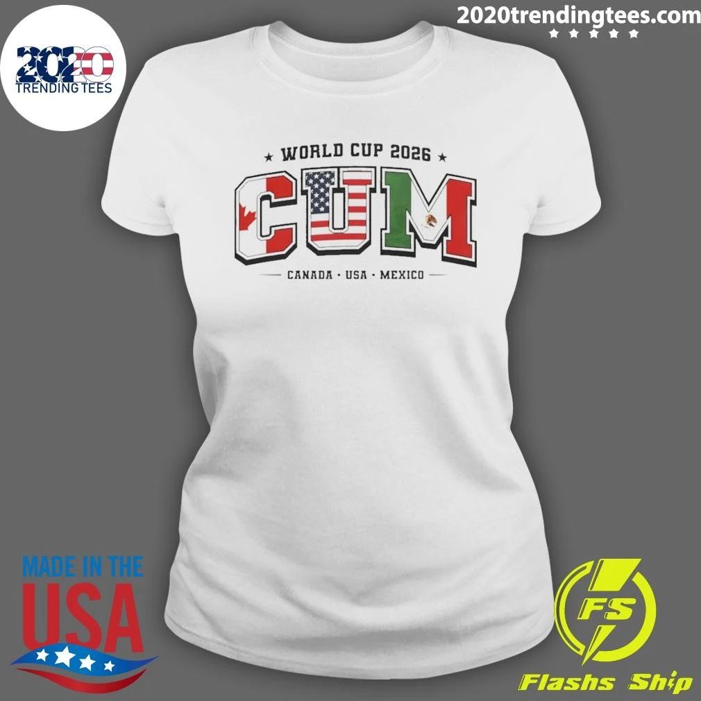 Canada Usa Mexico Soccer Tournament Souvenir World Cup 2026 Cum Shirt