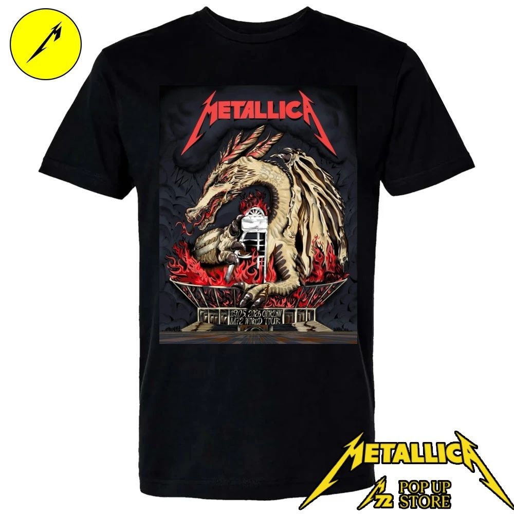 Oversized Metallica M72 Tour Shirt – Chorzow Poland Dragon Heavy Metal Limited Edition Tee