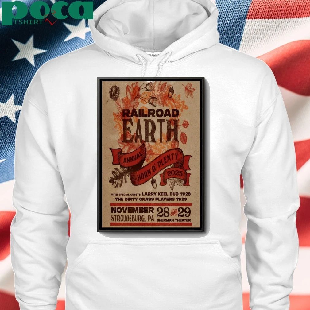 Railroad Earth Nov 28-29 2025 Sherman Theater in Stroudsburg PA Poster shirt