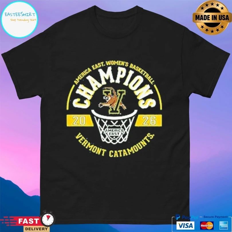 America East Women’s Basketball Champions 2026 Vermont Catamounts T-shirts