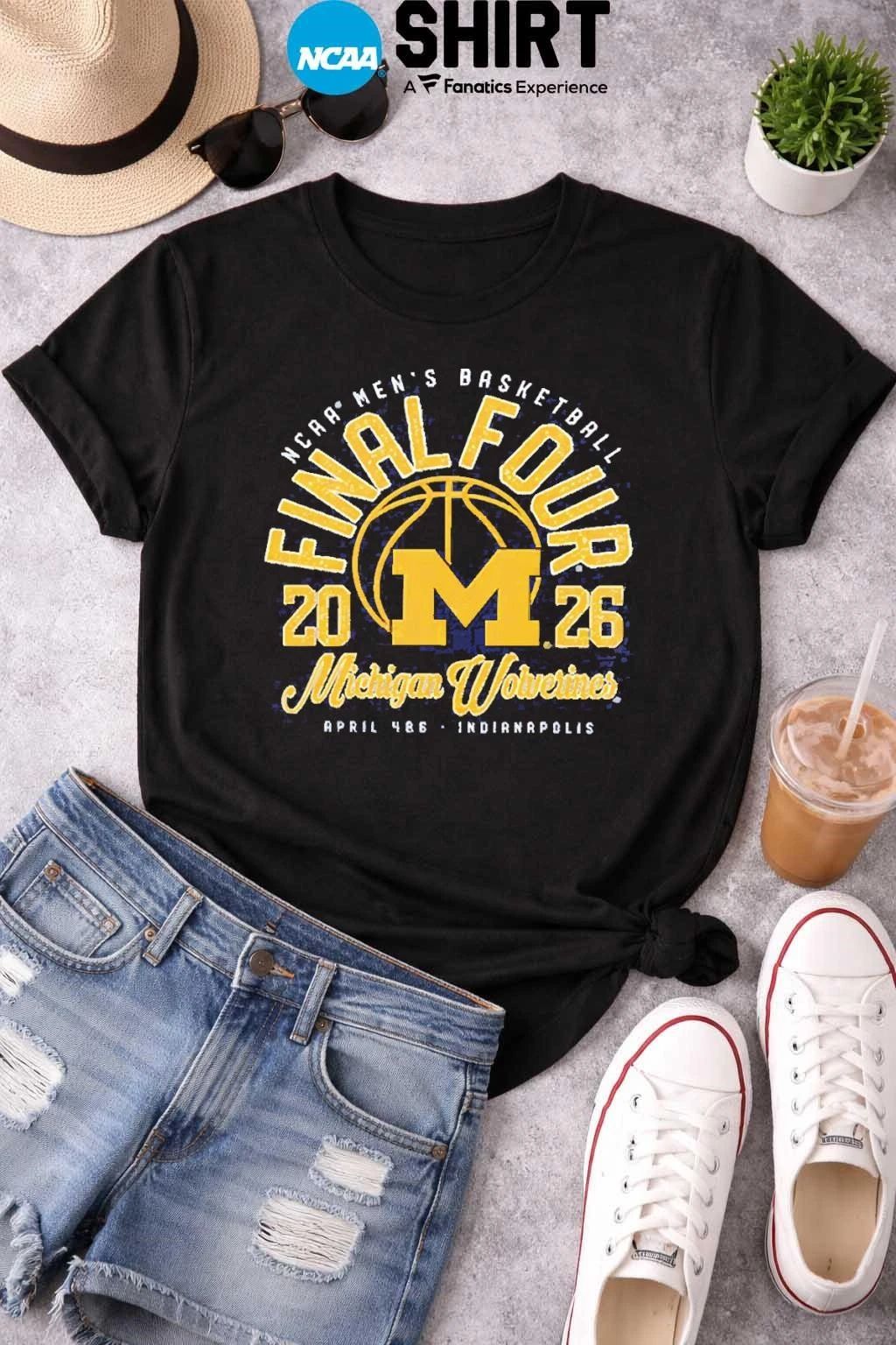 Michigan Wolverines Men’s Basketball 2026 NCAA Tournament March Madness Final Four T-Shirt